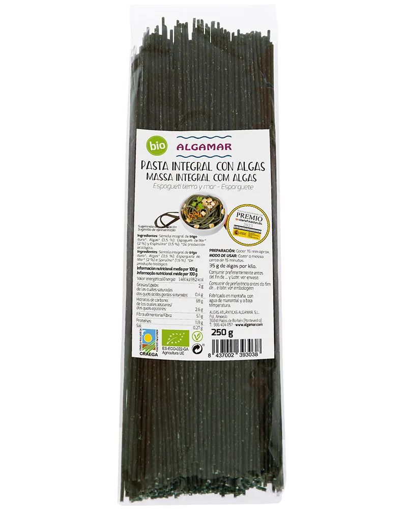 algamar-bio-vollkorn-spaghetti-algen-nudeln-500g image 1