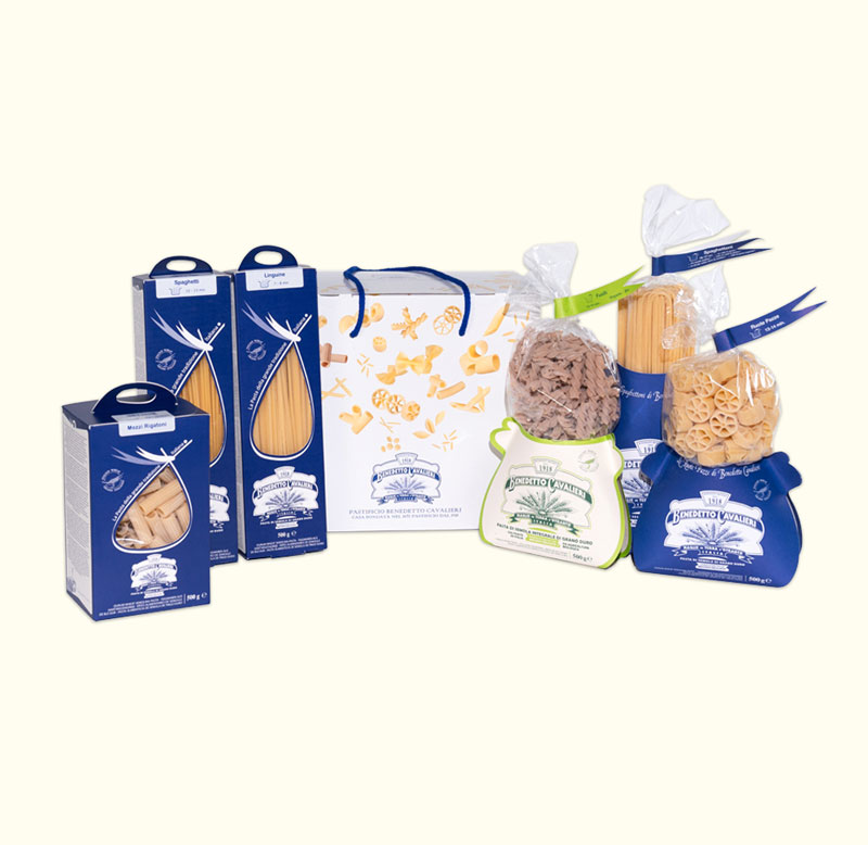 benedetto-cavalieri-assortment-nudeln-3-kg-geschenkbox-6-sorten image 1