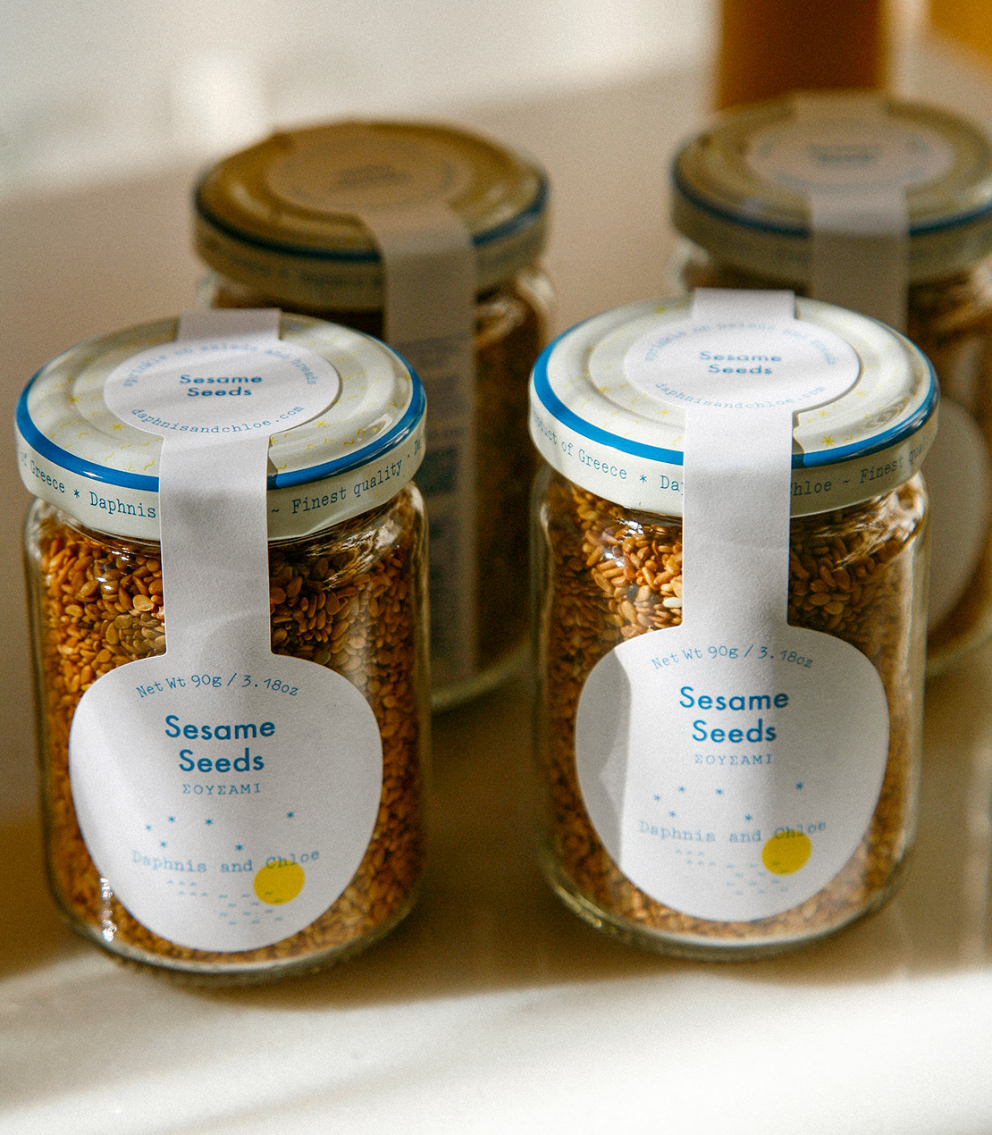 daphnis-and-chloe-evros-sesame-seed-jar-sesam-ungesch-lt image 1