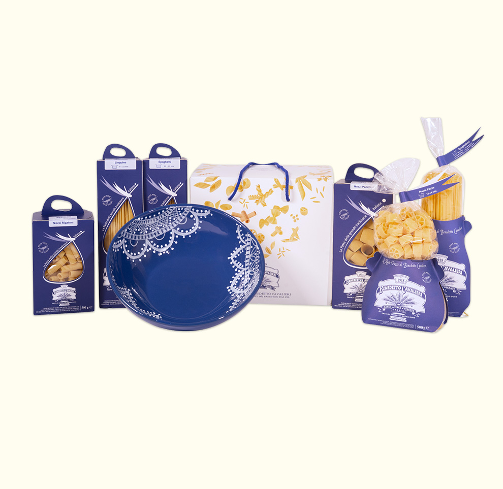 benedetto-cavalieri-box-3kg-pasta-geschenkbox-keramikschale-luminarie image 1